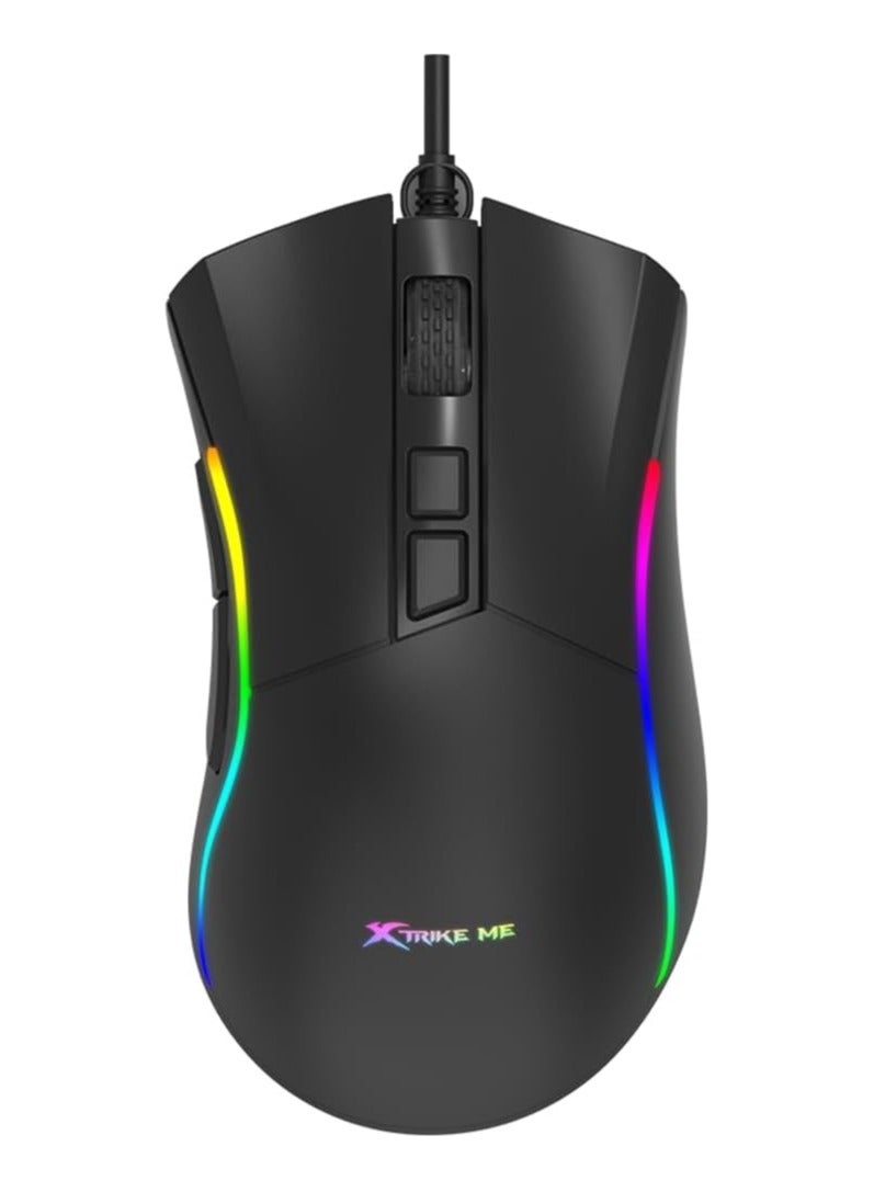 XTRIKE ME GM226 RGB Gaming Mouse - Optical Sensor 7,200 DPI - 7 Programmable Buttons - Only 77G - Image 1