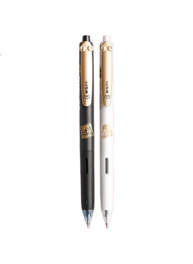 M.G Chenguang (M&G) Stationery Black Retractable Gel Pen 0.5, Kongmiao Blessing Exam-Specific Signing Pen, Bullet Tip Student Final Exam Practice Pen, Xiaofuxing 12 Pens/Box Agpk3101A - Image 1