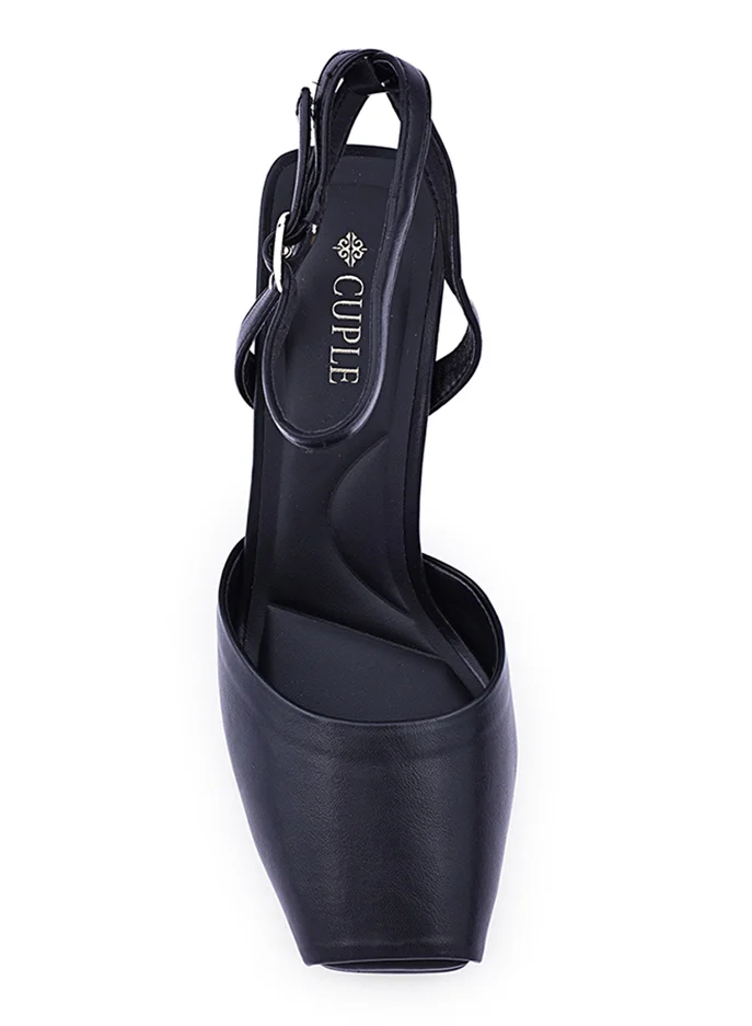 Trendy heel sandals made for modern comfort.