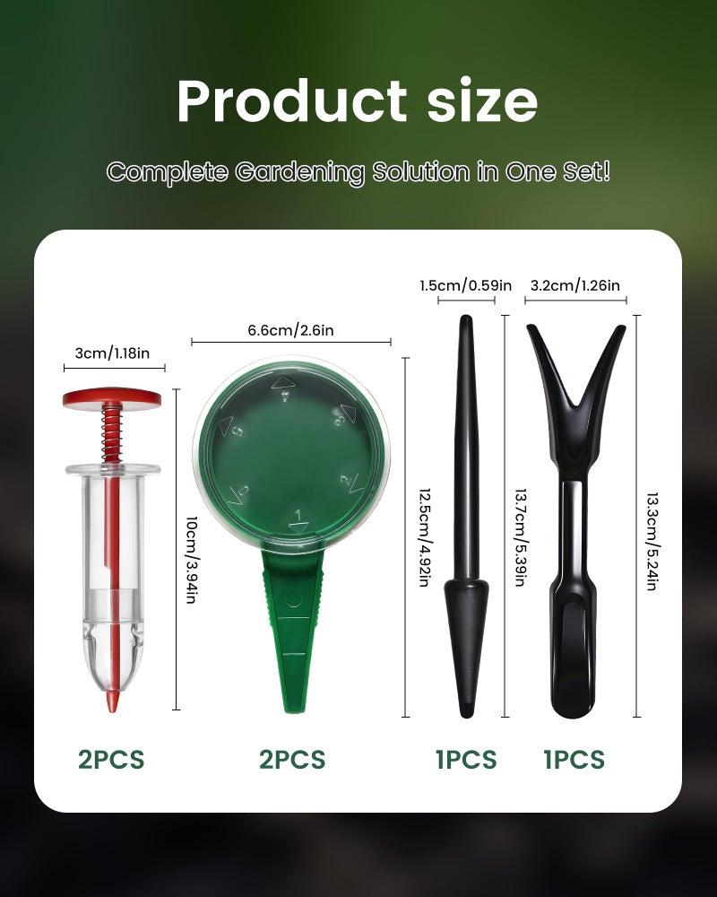 ZhenD Mini Seed Spreader Set, Seed Planter Tool for Small Seed, Tiny Seed Dispenser with 5 Degree, Seed Sower 6 PCS - Image 2