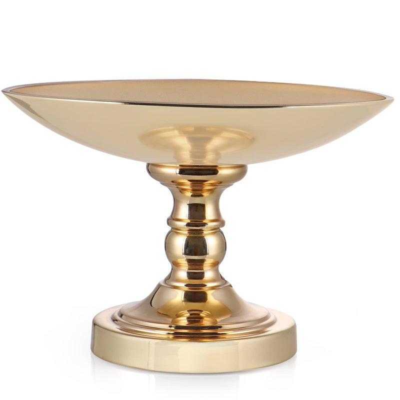 MDLUU 11.8â€Large Centerpiece Holder Bowl, Decorative Footed Bowl, Pedestal Fruit Tray for Dining Room Table, Coffee Table, Living Room Decor, 11.8''Dia.Ã—8.6''H (Gold) - Image 1