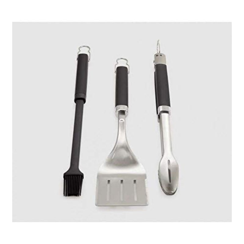 Premium BBQ Tools Set - 3 Pcs Stainless Steel Tongs, Spatula and Baster for Barbeque Cooking BBQ Metal Utensils for Outdoor Cooking and Grilling - Silver 6764 - Image 4