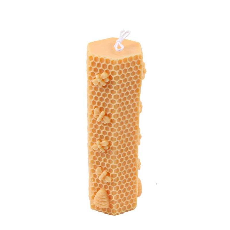 Grainrain 3D Bee Candle Molds Honeycomb Silicone Soap Mold Wax Mold Candle Making Mould SXY034