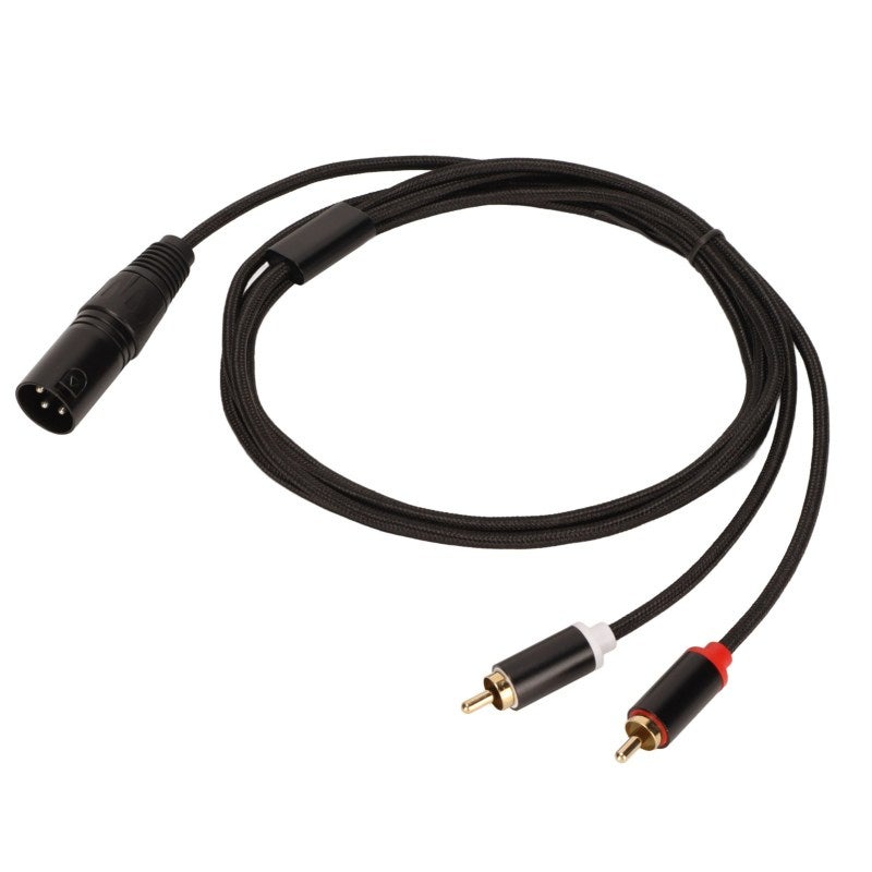 كابل XLR إلى RCA بطول 2 مترًا أحادي الاتجاه صوت عالي الجودة HiFi - كابل فاصل Y XLR محمي بموصل OFC 4N لمناسبات الأداء المباشر في الاستوديو ومحبي الموسيقى - Image 4