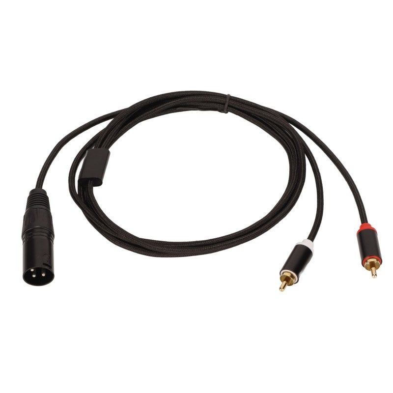 كابل XLR إلى RCA بطول 2 مترًا أحادي الاتجاه صوت عالي الجودة HiFi - كابل فاصل Y XLR محمي بموصل OFC 4N لمناسبات الأداء المباشر في الاستوديو ومحبي الموسيقى - Image 3