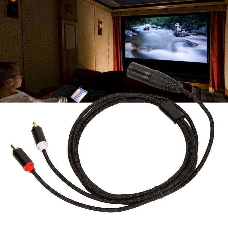 كابل XLR إلى RCA بطول 2 مترًا أحادي الاتجاه صوت عالي الجودة HiFi - كابل فاصل Y XLR محمي بموصل OFC 4N لمناسبات الأداء المباشر في الاستوديو ومحبي الموسيقى - Image 1