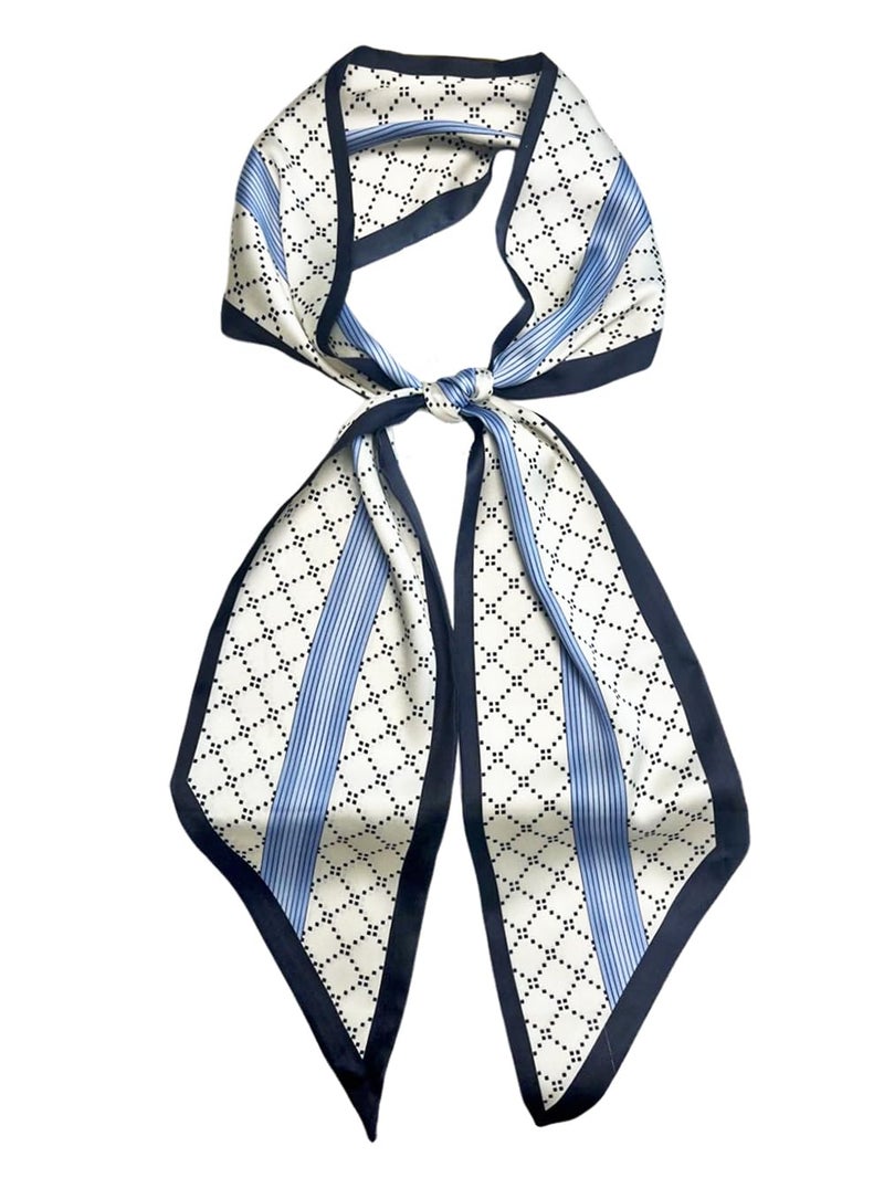 Julunar Hair Scarf for Women Silky Long Neck Head Scarves Purse Bag Scarfs for Handbag Satin Headscarf - Image 1