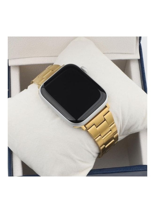 NIBEMINENT - Replacement Strap For Apple Watch Series Gold - Image 1