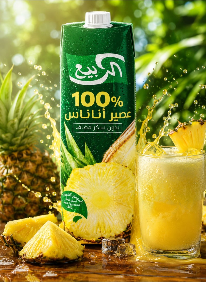 الربيع عصير  أناناس – 185 مل × 3 عبوات | مشروب استوائي منعش من الأناناس الطبيعي | غني بفيتامين C وبدون مواد حافظة - Image 3