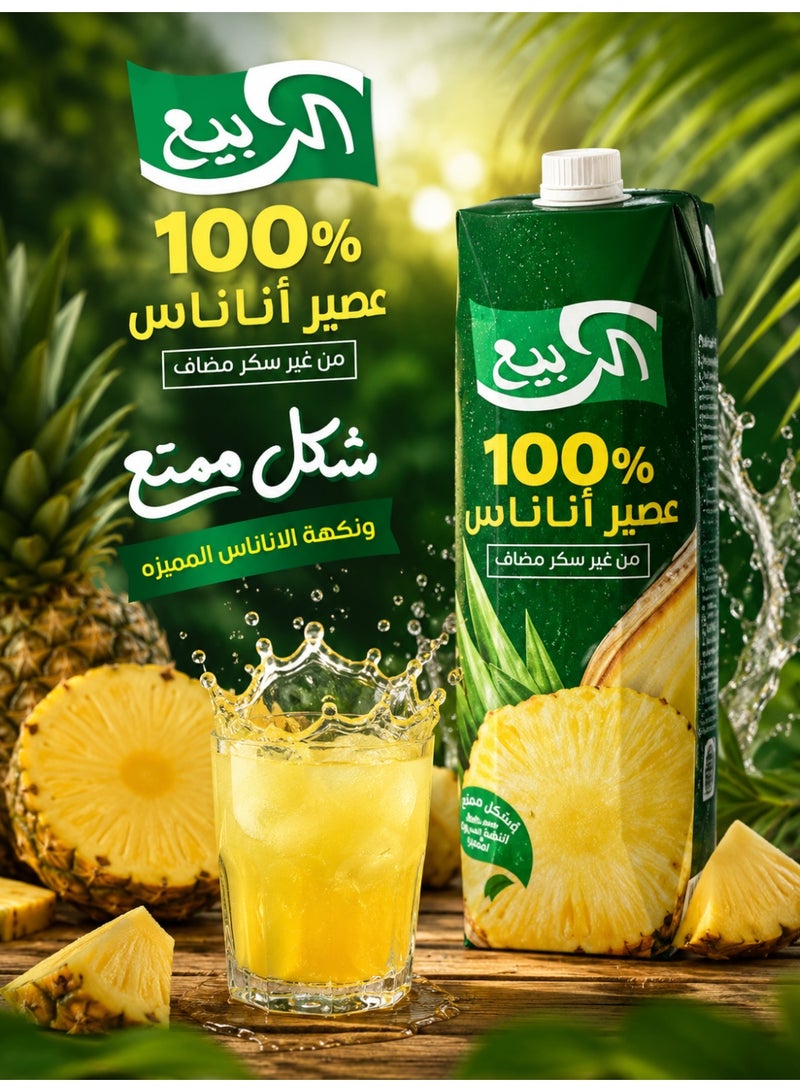 الربيع عصير  أناناس – 185 مل × 3 عبوات | مشروب استوائي منعش من الأناناس الطبيعي | غني بفيتامين C وبدون مواد حافظة - Image 5