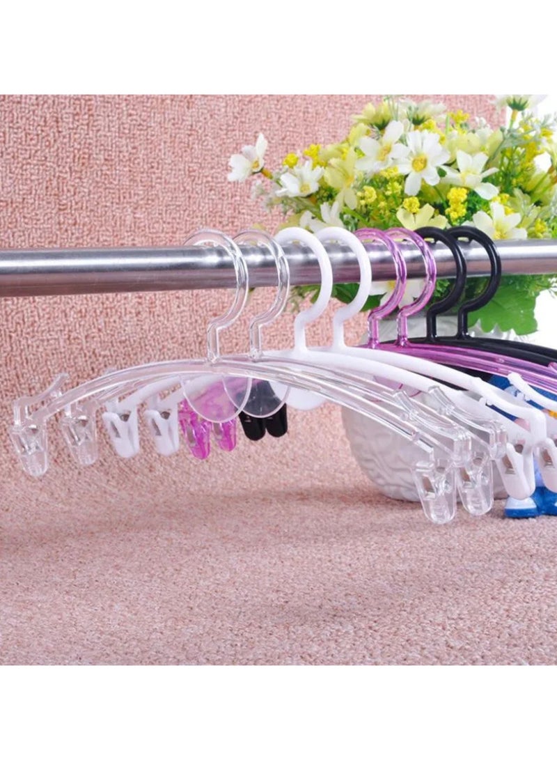 ORTUK 12pcs Thickened Bra Panty Hanger with Clips, Space Saving Underwear Hangers, Non Slip Strong Plastic Clips Hanger, Wholesale Bra Shelves Hangers for Swimear, Lingerie, Kids, Adults Garments Black 27cm - Image 3