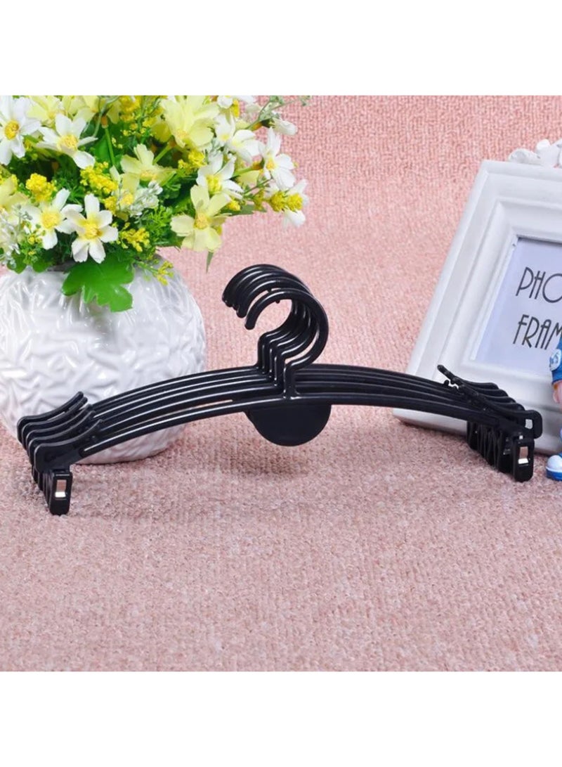ORTUK 12pcs Thickened Bra Panty Hanger with Clips, Space Saving Underwear Hangers, Non Slip Strong Plastic Clips Hanger, Wholesale Bra Shelves Hangers for Swimear, Lingerie, Kids, Adults Garments Black 27cm - Image 4