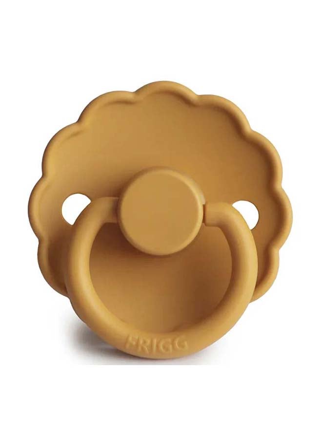 FRIGG Daisy Latex Baby Pacifier 6-18M 2-Pack Chamomile/Honey Gold - Size 2 - Image 3