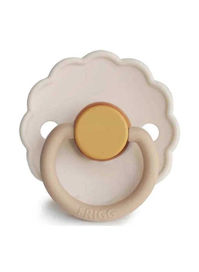 FRIGG Daisy Latex Baby Pacifier 6-18M 2-Pack Chamomile/Honey Gold - Size 2 - Image 1