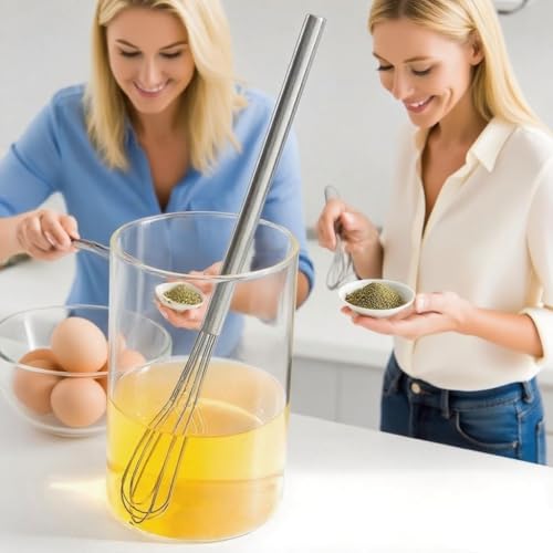 FLYINGSEA Whisks,Small Whisk,Mini Whisk,Stainless Steel Whisks,Cooking and Kitchen Gadget.(1 Pcs) - Image 5