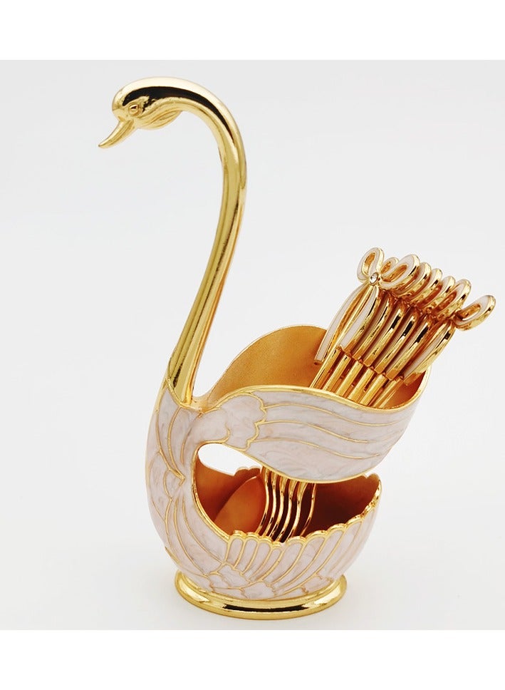 قاعدة الأوزّة المبدعة 6 قطع الحلوى ملعقة القهوة - Image 1