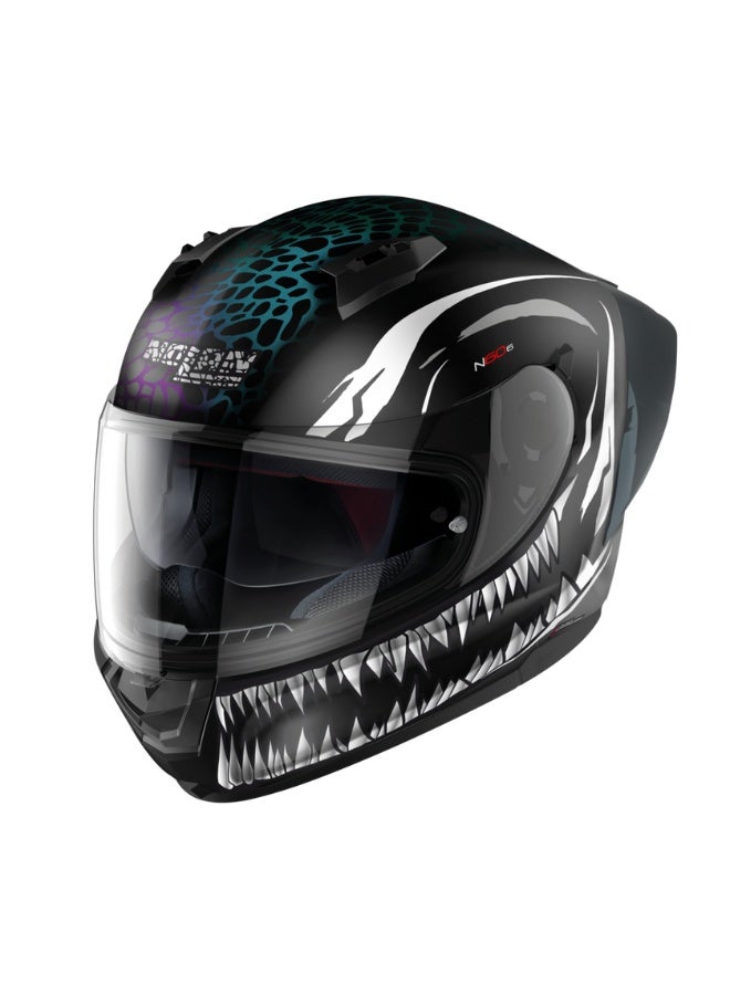 NOLAN N60-6 SPORT FULL FACE RAVENOUS FLAT BLACK WHITE MULTI COLOUR 28 - Image 5