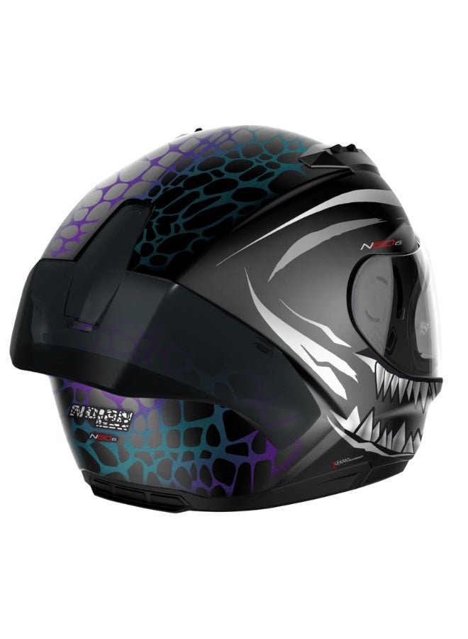 NOLAN N60-6 SPORT FULL FACE RAVENOUS FLAT BLACK WHITE MULTI COLOUR 28 - Image 2