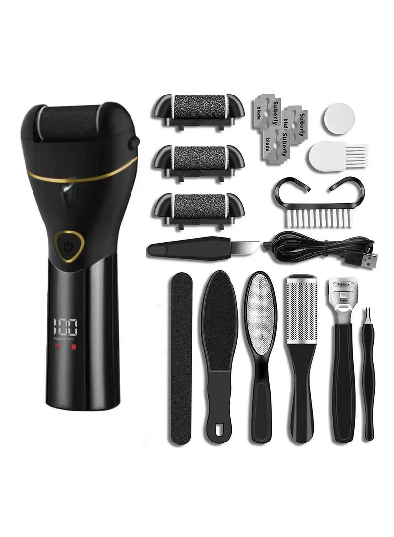 general 10-piece Set Electric Foot File, PedicureTool, Electric Dead Skin Remover, Home Electric Foot Care Device, Foot Beauty Tool
