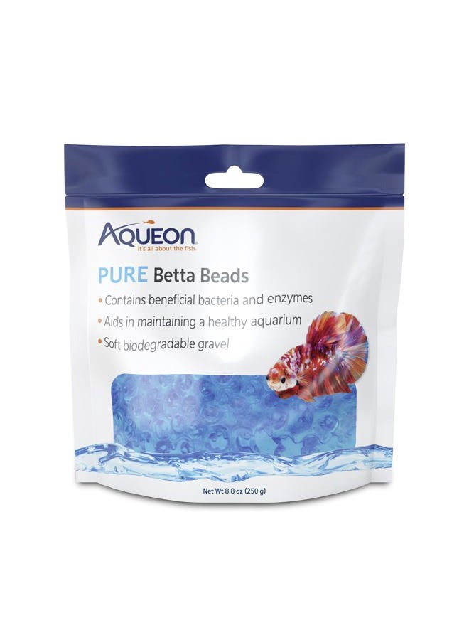 Aqueon PURE Betta Beads, Water Care for Unfiltered Aquariums, Maintains Clear Water and Helps Breakdown Organic Sludge, Blue - Image 1