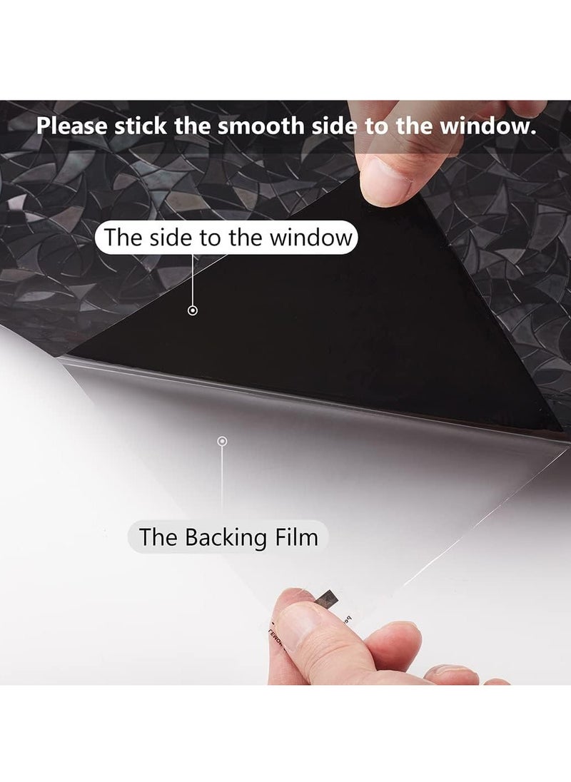 SYOSI - Ultimate Blackout Window Film - Static Cling, 100% UV Blocking, Two-Way Privacy, Easy Install & Remove - Decorative, Versatile Window Tint for Home & Office (11.8 x 78.7 inches) - Image 1