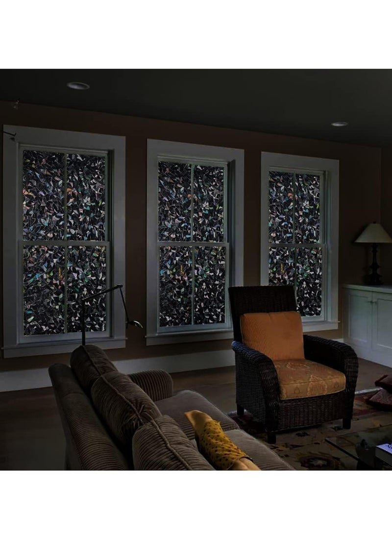 SYOSI - Ultimate Blackout Window Film - Static Cling, 100% UV Blocking, Two-Way Privacy, Easy Install & Remove - Decorative, Versatile Window Tint for Home & Office (11.8 x 78.7 inches) - Image 1