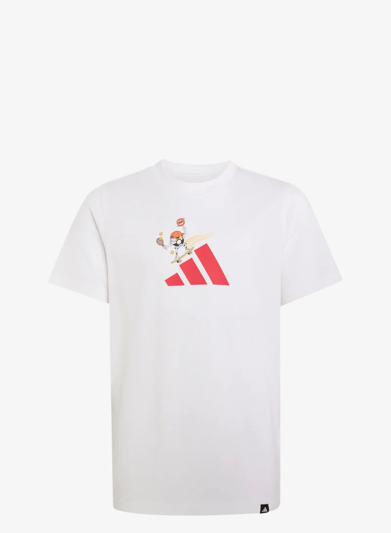 اديداس تيشيرت ذو تصميم جرافيكي SPORT INSPIRED للناشئين