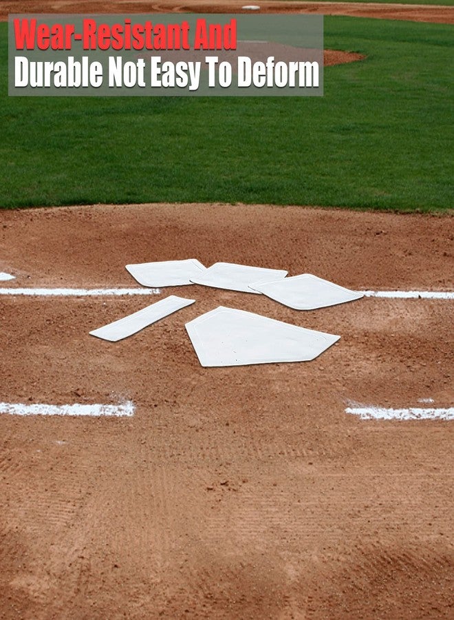 Bkkack Baseball & Softball Base Set 5 Piece Rubber Field Bases for Youth & Adults Throw Down Bases for Baseball, Softball, Teeball, Kickball, Backyard, Practice (5pcs-Orange) - Image 5