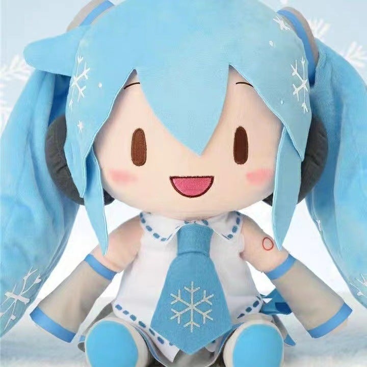 Fufu Plush Doll Cushion Classic Snow Miku Plush Toy Figurine Birthday Gift - Image 2