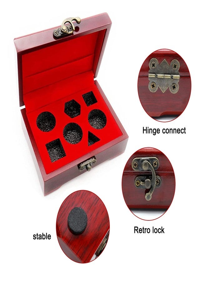 Haxtec Mystery Gemstone DND Dice Set with Wood Dice Case DND Gifts for Players Dual-Purpose Wooden Dice Box with Stone D&D Dice Set TTRPG Accessories - Image 5