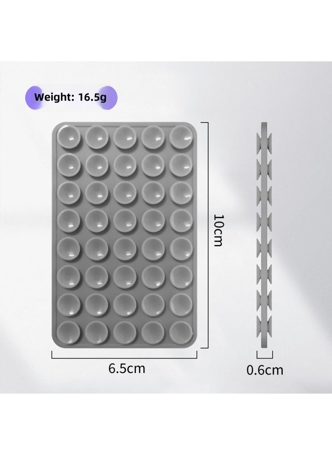 Generic Hot-selling Non-slip Portable 40-grain Double-sided Silicone Mobile Phone Suction Cup Movable Mobile Phone Holder Square-Color:40 Double-sided Suction Cups - Light Gray 16.5g  - Image 3