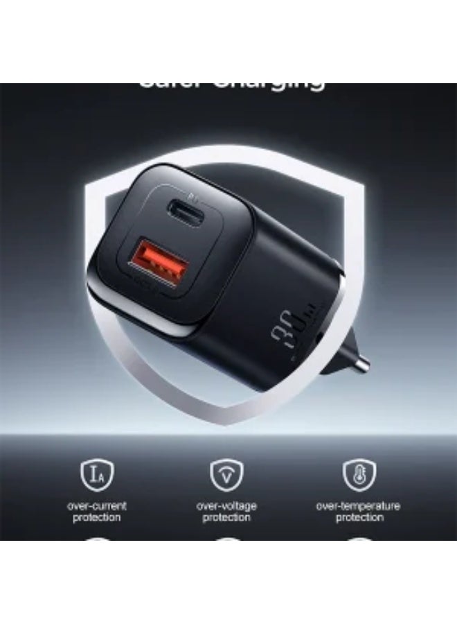 JOY JR-TCF08 30W A+C Dual Port Mini intelligent Fast Charger EU/UK/US - Image 4