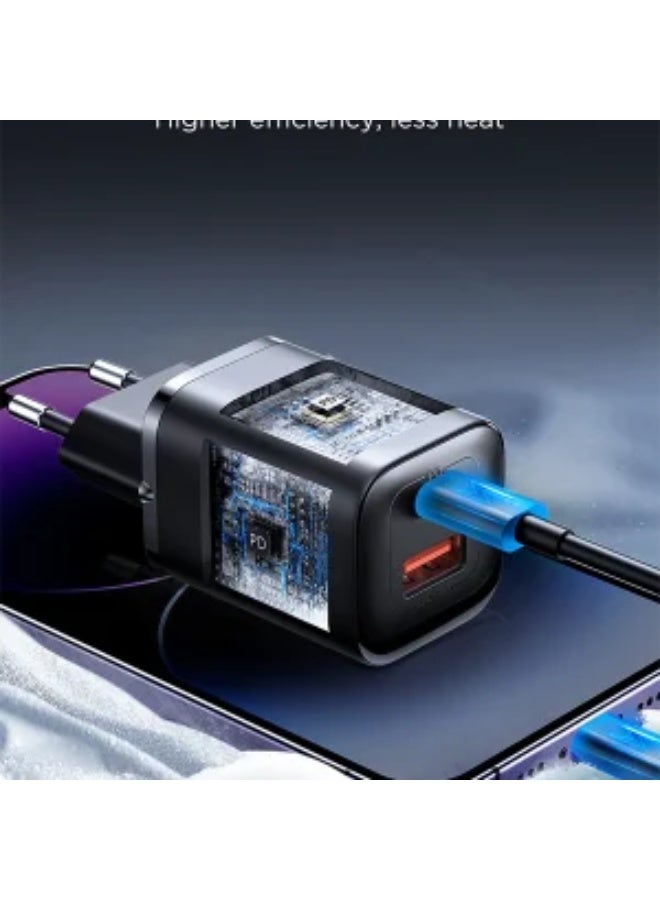 JOY JR-TCF08 30W A+C Dual Port Mini intelligent Fast Charger EU/UK/US - Image 3