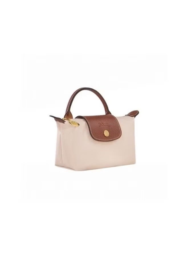Longchamp Women's Classic Fashion Versatile Mini Makeup Bag Handbag Shoulder Bag Handheld Small Bag Off White - Image 3