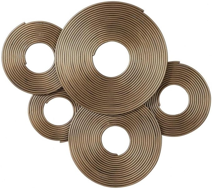 AHMET 34 34 W LAYERED RINGS GOLD METAL WALL ART