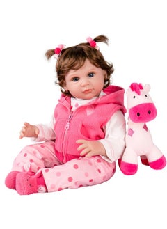 Aori Aori Lifelike Reborn Baby Dolls - Realistic Baby Doll 22 inch Newborn Girl Doll with Feeding Toy Accessories Gift Set 