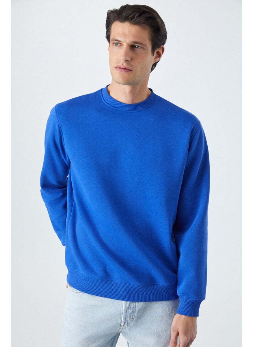 Adams Men's Polar Fleece Soft Organic Cotton Regular Fit Saks Blue Sweatshirt - pzsku/Z6CA2CDA15D19E2D5650AZ/45/_/1741624343/e8b126a5-fcdd-42ea-83ea-6bddfda8db98