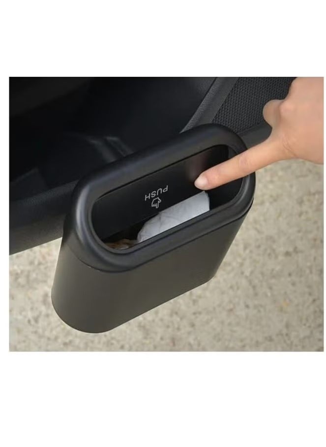 Generic - A hanging trash basket inside the car that can be hung on the door or back of the chair with a touch cover - Image 1