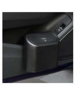 A hanging trash basket inside the car that can be hung on the door or back of the chair with a touch cover