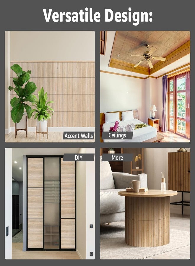 Art3d Natural Bamboo Wall Panel for Interior Wall Decor, Renewable Pole Wrap Wainscoting Paneling for Wall Ceiling Furniture Cabinet Office, 12 x 96 Inch - Carbonized - Image 3