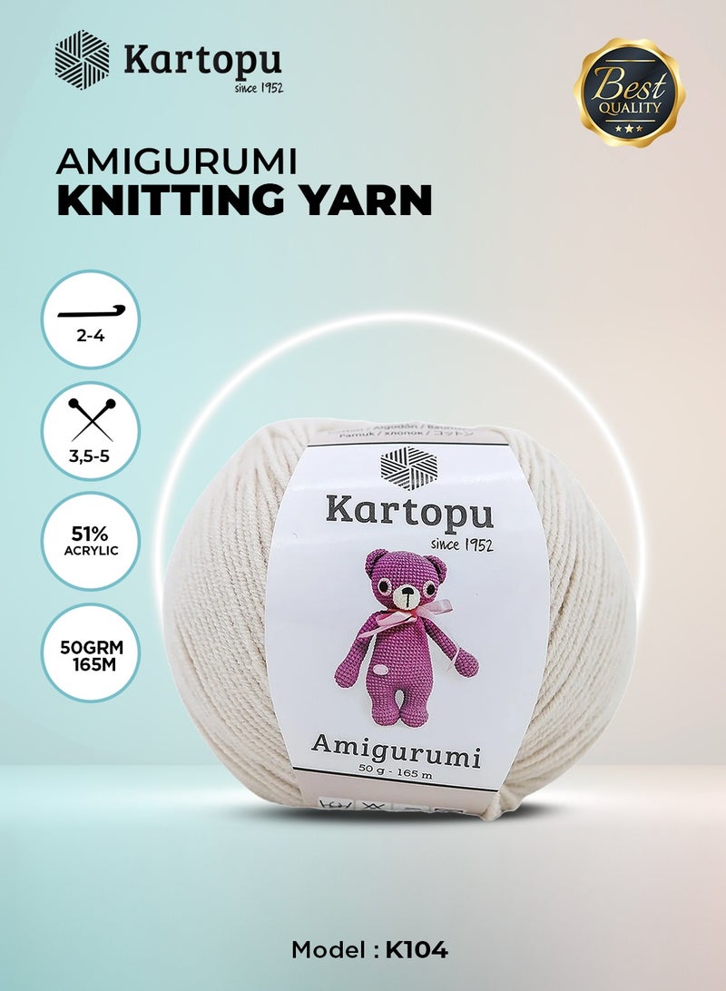 Kartopu خيوط كارتوبو أمigurumi قطن أكريليك 50غ 165م خيوط كروشيه وحياكة ناعمة للدمى، الألعاب، الحقائب، القبعات، السترات ومشاريع الحرف اليدوية - Image 2