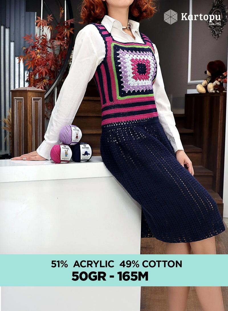 Kartopu خيوط كارتوبو أمigurumi قطن أكريليك 50غ 165م خيوط كروشيه وحياكة ناعمة للدمى، الألعاب، الحقائب، القبعات، السترات ومشاريع الحرف اليدوية - Image 3
