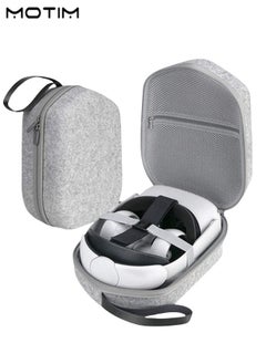 Oculus Quest 2 Hard Case, VR Gaming Headset Storage Case Carrying Bag with Mesh Pocket, Portable VR Storage Bag for Travel and Home Storage