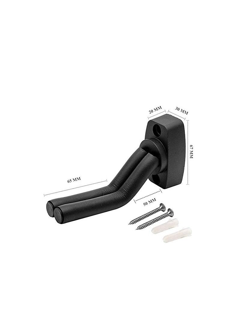 Generic Guitar Hanger for Wall Guitar Wall Hanger Stand 2 Pack Keep Guitar Wall Hook Holder Mount Display Wall Stand Rack Bracket Most Guitar Bass Accessories Easy To Install  - Image 2