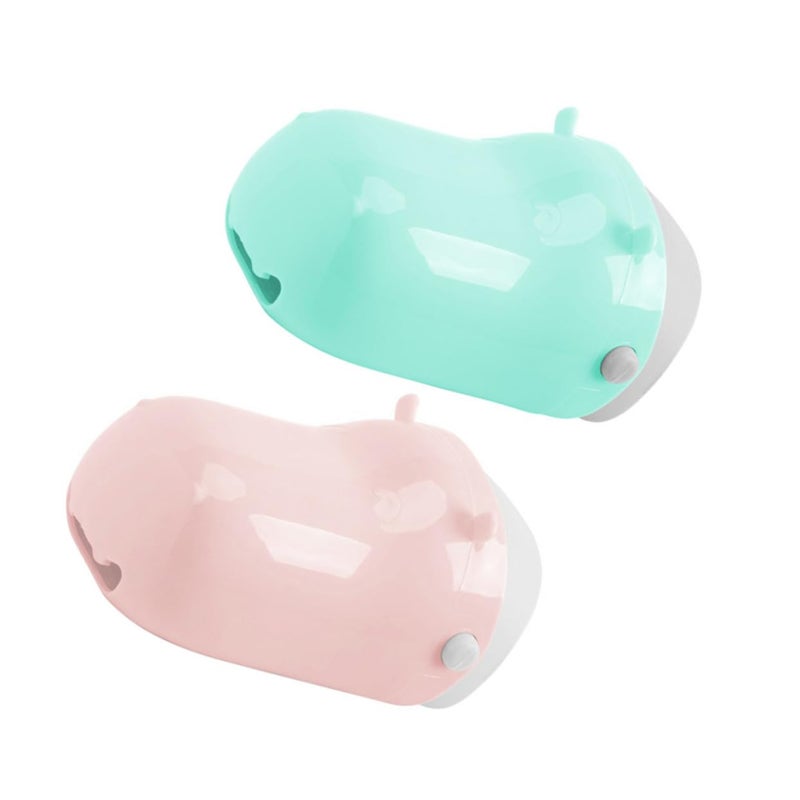 Kids Sink Faucet Extender 2 Pack Pink Green Splash Guard for Toddlers Hand Washing - Image 2