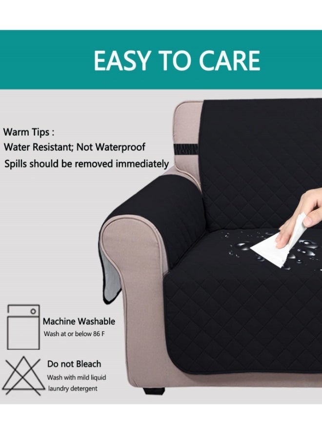 Optico 1/2/3 Seater Removable Sofa Cover Adjustable Strap Waterproof Quilted Furniture Protector Cover with Non Slip Foam Living Room Furniture Couch Slipcover Armchair Sofa Cover for Cats Dogs Kids  - Image 4