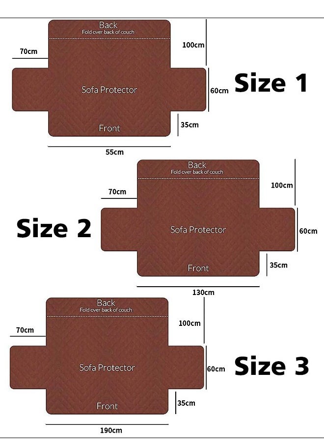 Optico 1/2/3 Seater Removable Sofa Cover Adjustable Strap Waterproof Quilted Furniture Protector Cover with Non Slip Foam Living Room Furniture Couch Slipcover Armchair Sofa Cover for Cats Dogs Kids  - Image 2