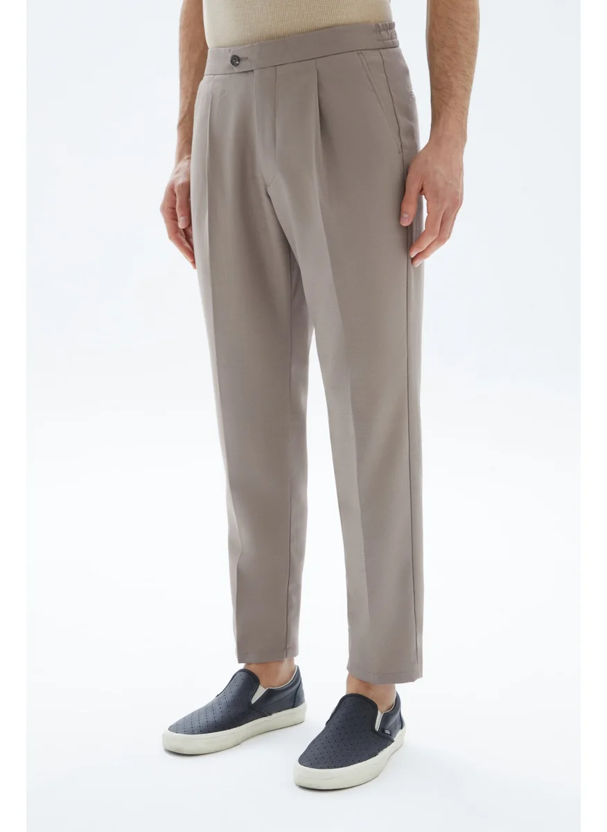 Wecre8 Beige Pleats Trousers By WECRE8