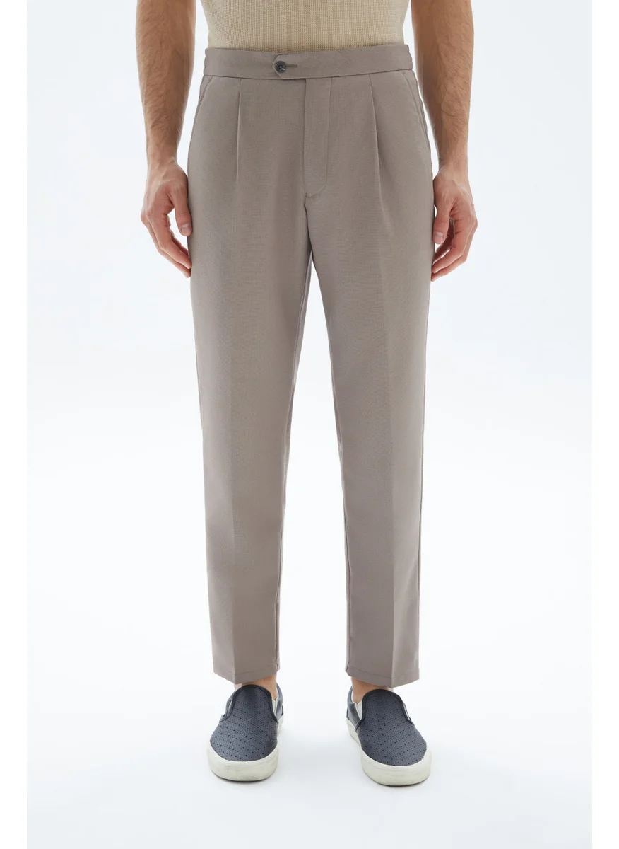 Wecre8 Beige Pleats Trousers By WECRE8