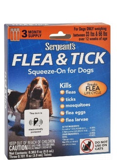 محلول Sergeant's Flea and Tick Squeeze-On للكلاب التي يتراوح وزنها بين 33 رطلاً و66 رطلا)1 أمبول) - pzsku/Z6CA35C62874A3459BDE9Z/45/1741260130/fc96aac5-18d8-4658-a3af-b1b575383863